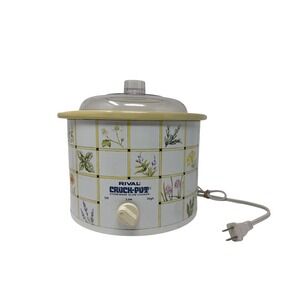 Rival Crock Pot Slow Cooker 3120 Yellow Sunflower 2.5 Quart Tested